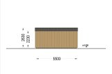 Single Wooden Garage SILVIA (34 mm + Cladding), 3.4x5.4 m (11'x18'), 20 m² specification 5