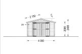 Single Wooden Garage CLASSIC (44 mm), 4x6 m (13'x20'), 24 m² specification 2