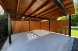 Double Wooden Carport LUNA DUO F With A Side Wall 6x6 m (20'x20') customer 1