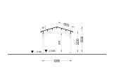 Single Wooden Carport CLASSIC, 3x6 m (10'x20'), 18 m² specification 6