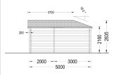 Garden Log Cabin KIM (34 mm), 5x3 m (16'x10'), 15 m² specification 4