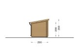 Outdoor Sauna VIGOR (44 mm), 4.5x2.5 m, 4.9 m² specification 3