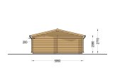 Single Wooden Garage CLASSIC (44 mm), 6x6 m (20'x20'), 36 m² specification 4