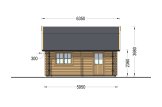 Single Wooden Garage MISSISSIPPI (44 mm), 5x6 m (16'x20'), 30 m² specification 5