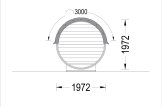Outdoor Barrel Sauna HELGA 24 (46 mm), 2.4 m, ⌀ 1.97 m specification 4