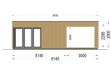 Garden Room With Terrace PREMIUM (Insulated PLUS, 34 mm + Cladding), 5x3 m (16'x10'), 15 m² + 9 m² specification 2