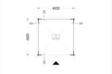 Garden Gazebo FLORA (44 mm), 4x4 m (13'x13'), 16 m² specification 1
