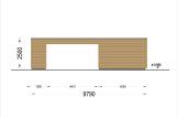 Single Wooden Garage SILVIA F (34 mm + cladding), 4x6 m (13'x20'), With Double Carport 6x6 m (18'x20') specification 4