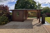 Single Wooden Carport 3x6 m (10'x20') With Shed (44 mm), 2x6 m (7'x20') customer 1