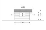 Garden Log Cabin CLARA With Shed Attached (66 mm), 7x4 m (23'x13'), 28 m² specification 3