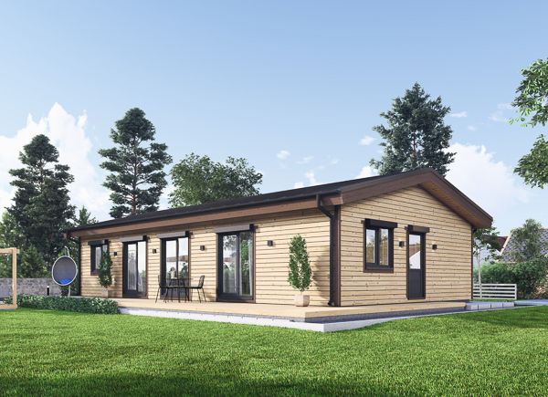 Log Cabin House JULIA (Insulated PLUS, 44 mm + Cladding), 95 m² avp.ui.product_images.thumbnail 1