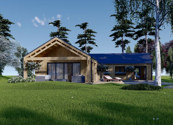 Log Cabin House TESSA (44 mm + Cladding), 130 m² avp.ui.product_images.thumbnail 1