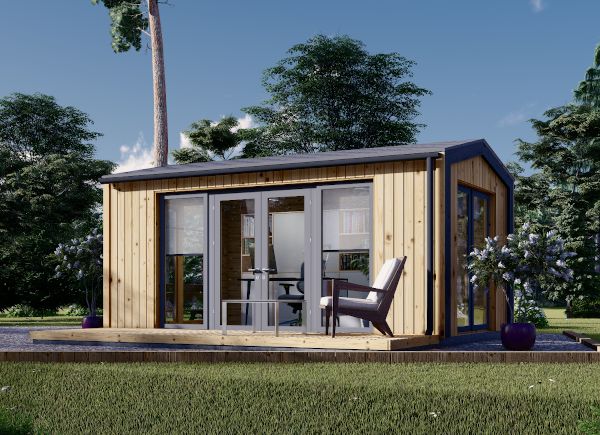 Garden Cabin EMMY S (Insulated, 34 mm + Cladding), 5x3 m, 15 m² thumbnail 1