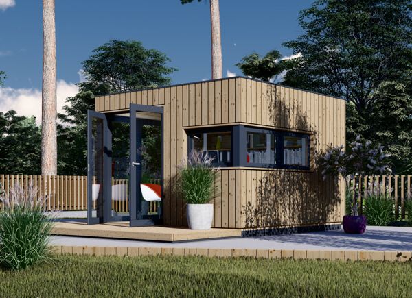 Garden Office Pod PREMIUM L (Insulated PLUS, 34 mm + Cladding), 3x3 m (10' x 10'), 9 m² avp.ui.product_images.thumbnail 1
