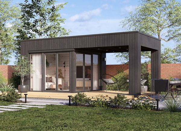 Garden room INES with terrace (Insulated, 34 + cladding), 6x3 m (20'x10'), 18 m² avp.ui.product_images.thumbnail 1