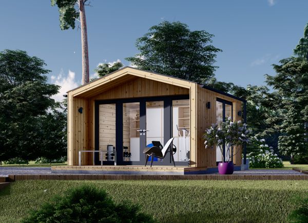 Garden Log Cabin PIA (Insulated, 34 mm + Cladding), 4x3 m (13'x10'), 12 m² avp.ui.product_images.thumbnail 1