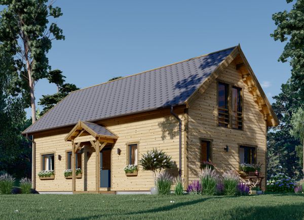 Log Cabin House VERA (Insulated, 44 mm + Cladding), 132 m² + 13.5 m² Terrace avp.ui.product_images.thumbnail 1