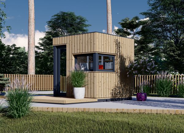Garden Office Pod PREMIUM L (Insulated PLUS, 34 mm + Cladding), 2x2 m (6'6" x 6'6"), 4 m² avp.ui.product_images.thumbnail 1