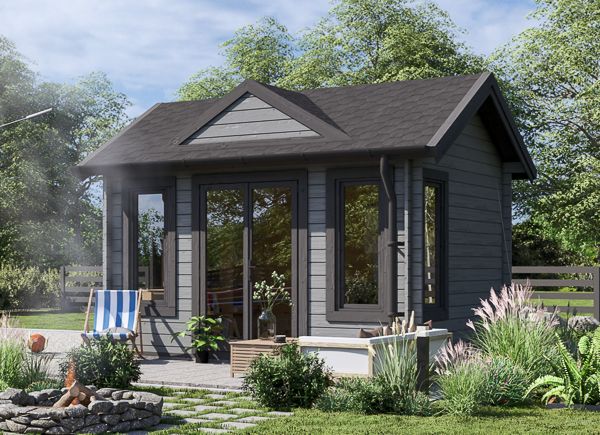 Garden Office Shed CLOCKHOUSE (34 mm), 4x3 m (13'x10'), 12 m² avp.ui.product_images.thumbnail 1