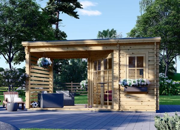 Garden Office AIDA PLUS (28 mm), 5x3 m (17'x10'), 9 m² With 6.5 m² Terrace avp.ui.product_images.thumbnail 1