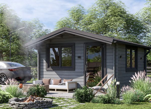 Garden Log Cabin DREUX (34 mm), 4x4 m (13'x13'), 16 m² avp.ui.product_images.thumbnail 1