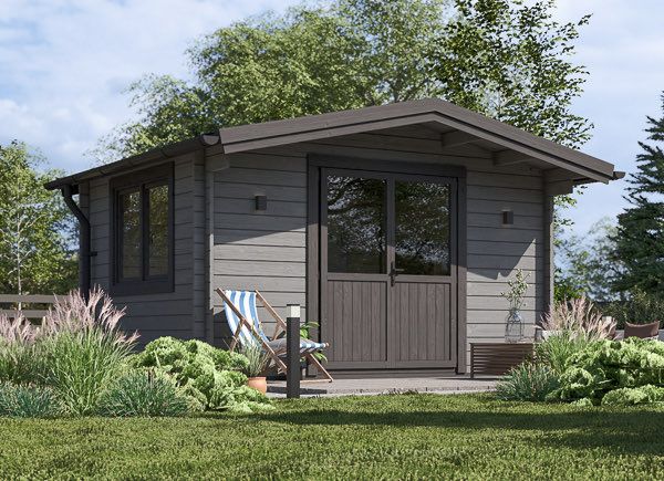 Garden Log Cabin RENNES (34 mm), 4x3 m (13'x10'), 12 m² avp.ui.product_images.thumbnail 1