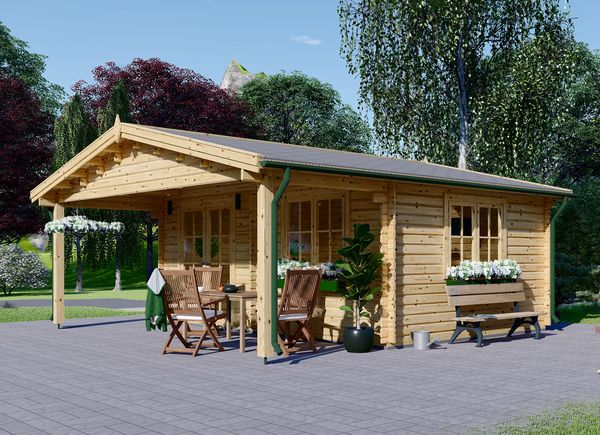 Log Cabin CAMILA (66 mm), 6x6 m (20'x20'), 36 m² avp.ui.product_images.thumbnail 1