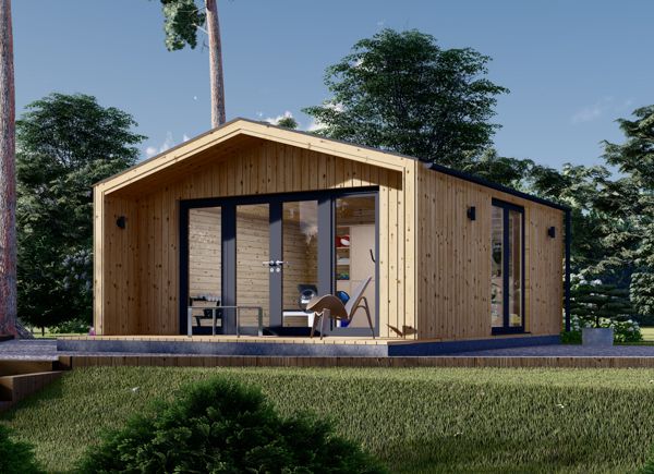 Garden Log Cabin PIA (Insulated, 34 mm + Cladding), 5x5 m (16'x16'), 25 m² avp.ui.product_images.thumbnail 1