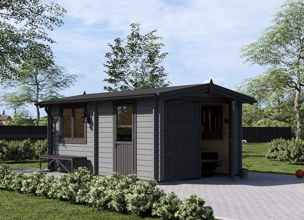Single Wooden Garage CLASSIC (44 mm), 3.2x5.2 m (11'x17'), 16 m² avp.ui.product_images.thumbnail 1
