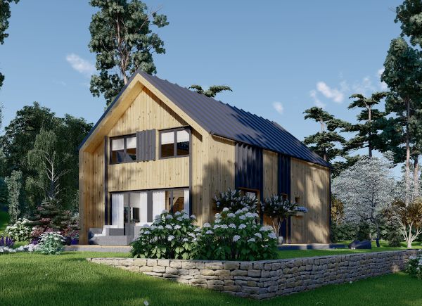 Log Cabin House ASTRID (Insulated, 44 mm + Cladding), 120 m² avp.ui.product_images.thumbnail 1