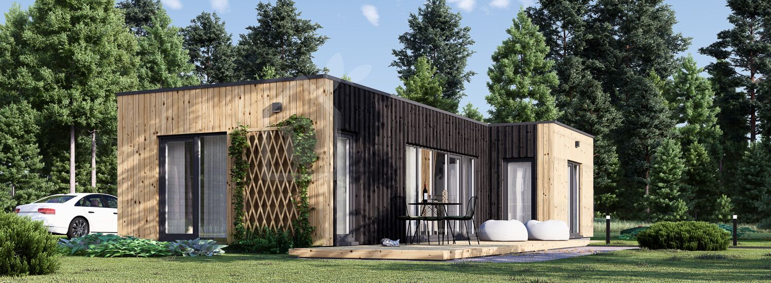 Granny Annexe LUCIA 2 (Insulated, 44 mm + Cladding), 50 m² visualization 1