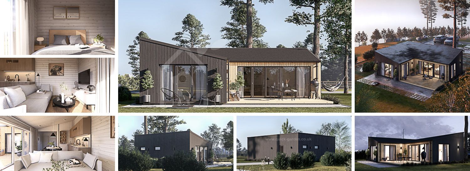 Granny Annexe GINNY (Insulated, 34 mm + Cladding), 49 m² visualization 1