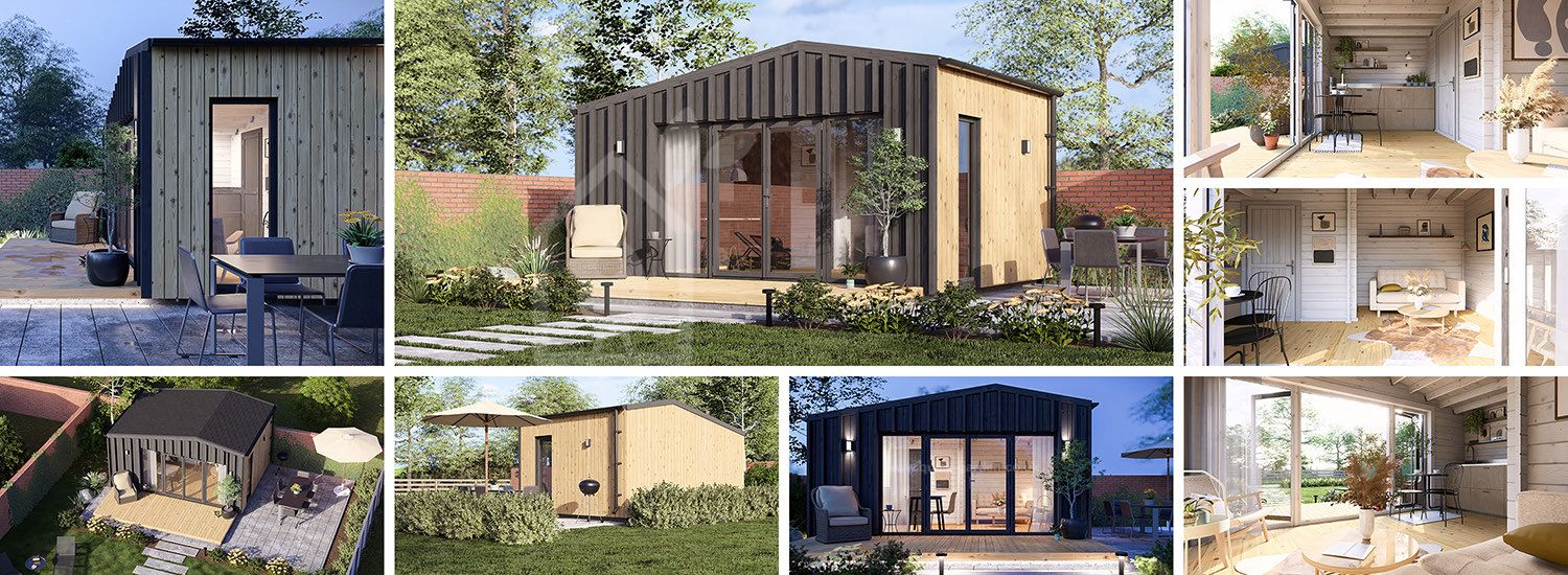 Garden Room TONIA PLUS (Insulated, 34 + cladding), 5x3 m (16'x10'), 15 m² visualization 1