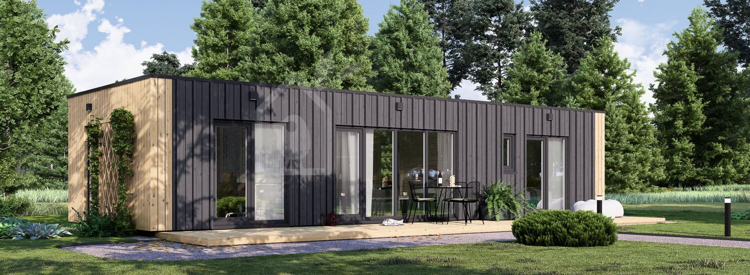 Granny Annexe BELLA 1 (Insulated, 44 mm + Cladding), 46 m² visualization 1