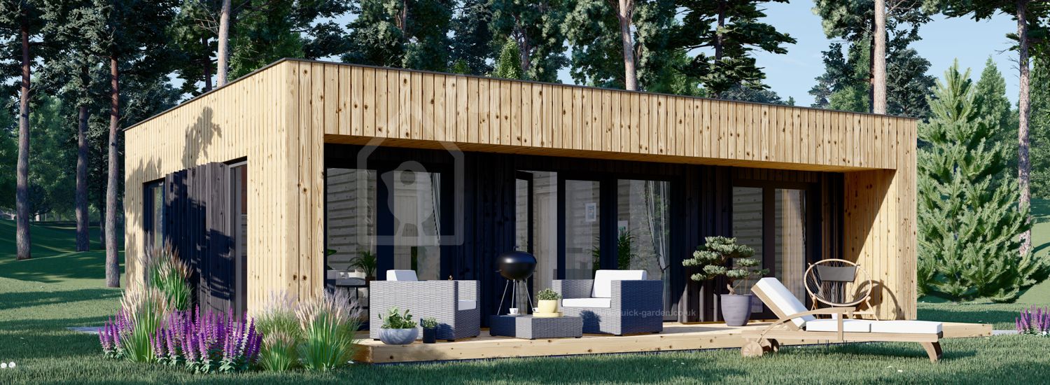 Granny Annexe KAYA 1 (Insulated, 44 mm + Cladding), 48 m² visualization 1