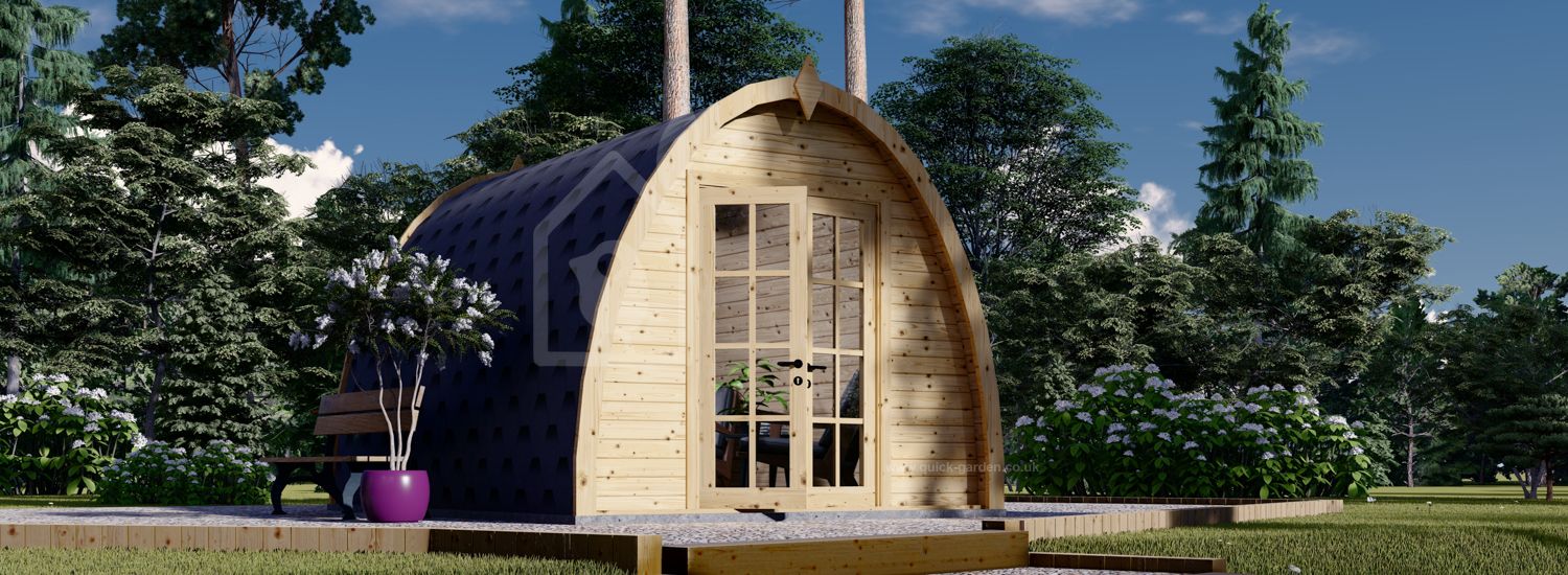 Garden Pod BRETA (44 mm), 3x4 m (10'x13'), 12 m² visualization 1