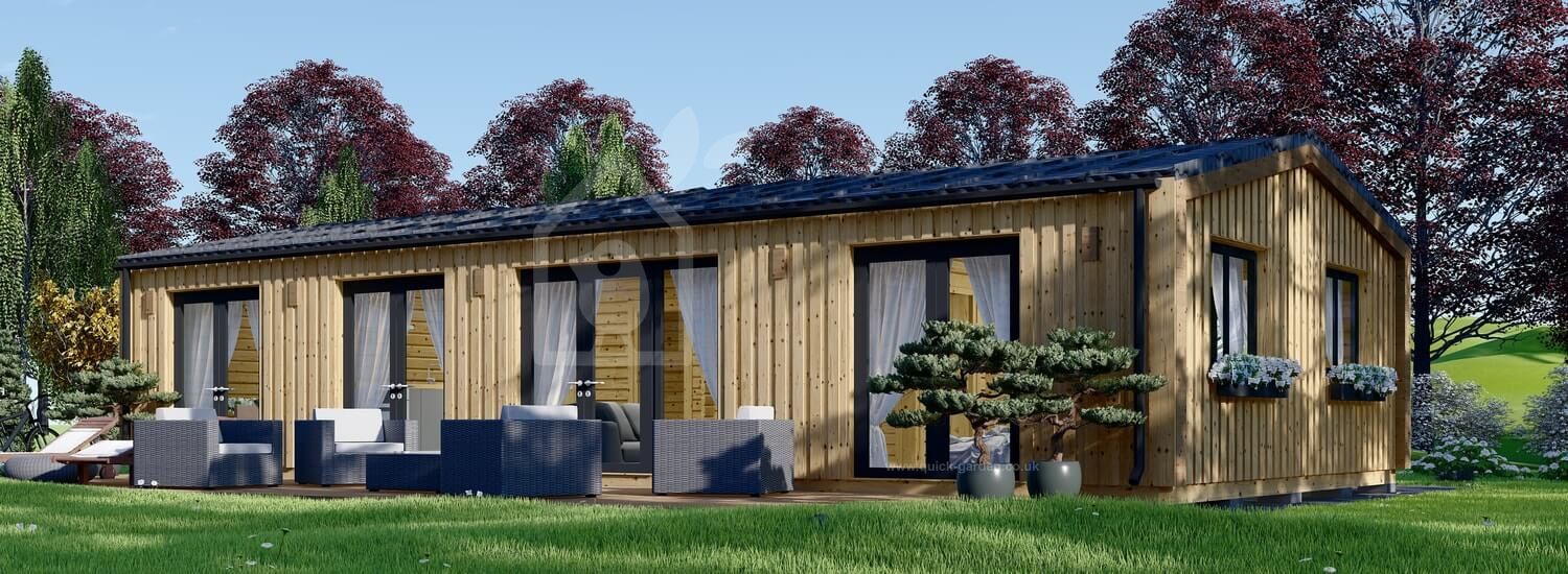 Granny Annexe NICOLE (Insulated, 44 mm + Cladding), 68 m² visualization 1