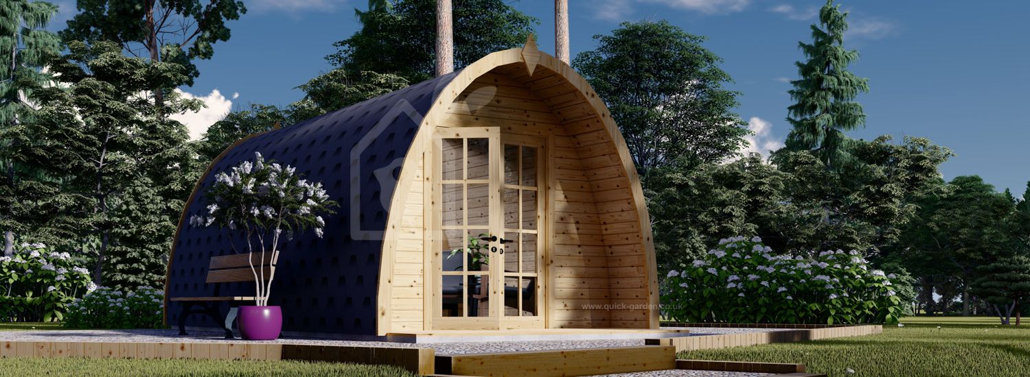 Garden Pod BRETA (44 mm), 3x6 m (10'x20'), 18 m² visualization 1