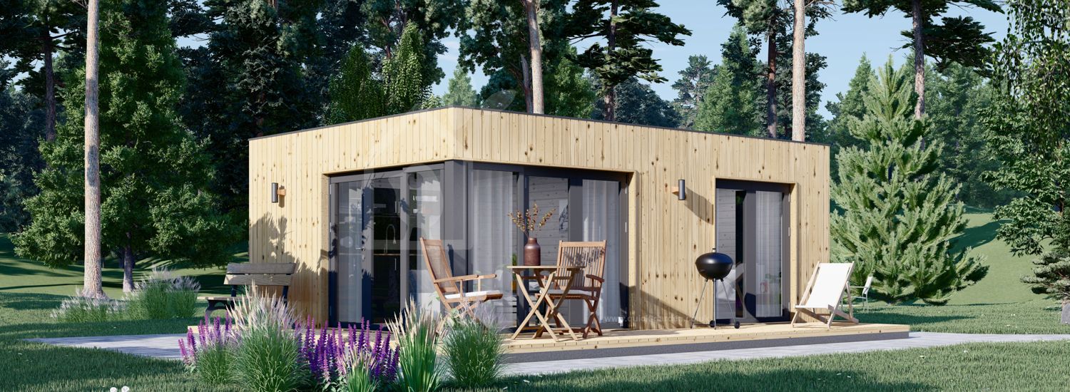 Granny Annexe PREMIUM (Insulated PLUS, 34 mm + Cladding), 6.5x4.5 m (20'x16'), 30 m² visualization 1